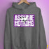 Assume Nothing Lesbian Labrys Pride Flag Hoodie - Grey Heather